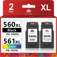 Lade das Bild in den Galerie-Viewer, Toner Kingdom PG-560XL CL-561XL Druckerpatronen Kompatible für Canon 560 561 Patronen für Canon TS5350 TS5351 TS7450 TS7451 TS5352 TS5353 (1Schwarz 1Tri-Color)