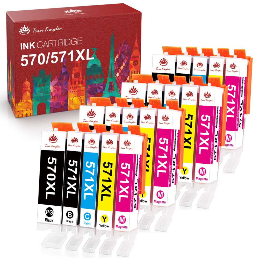 Pack de 5 cartouches d'encre 2BK+C+M+Y Cartridge World compatible Canon PGI  570XL/CLI 571 XL