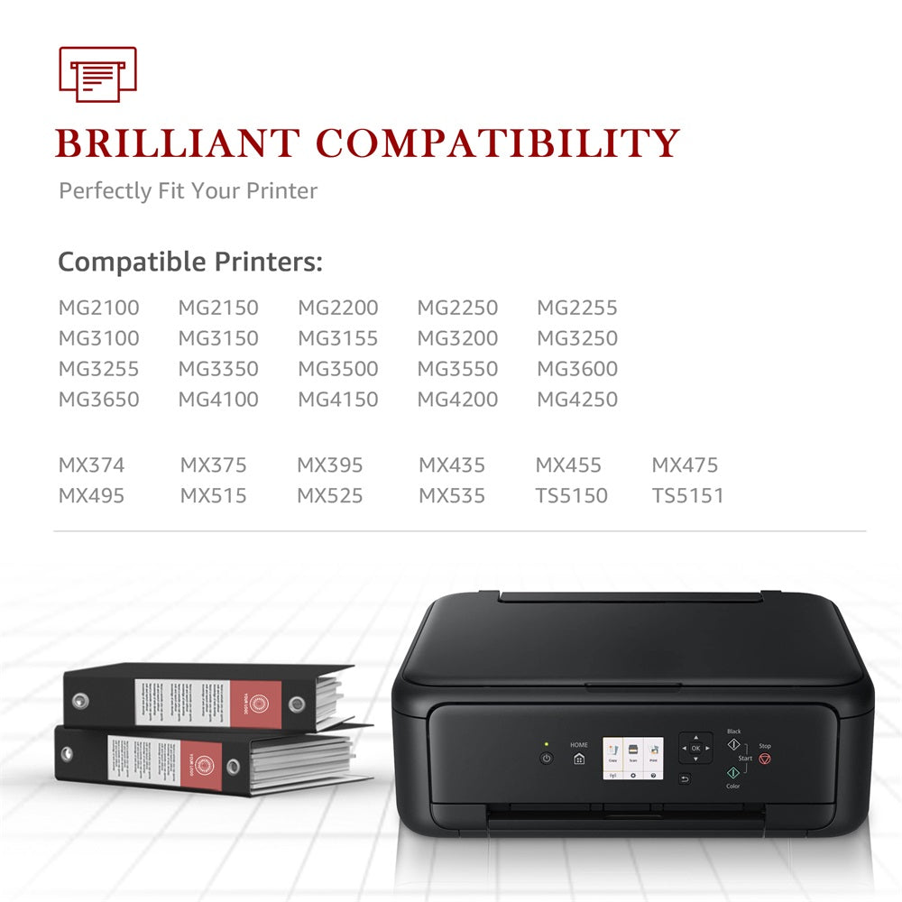 QUALITONER - 2 Cartouche compatible pour CANON 540 XL + 541 XL