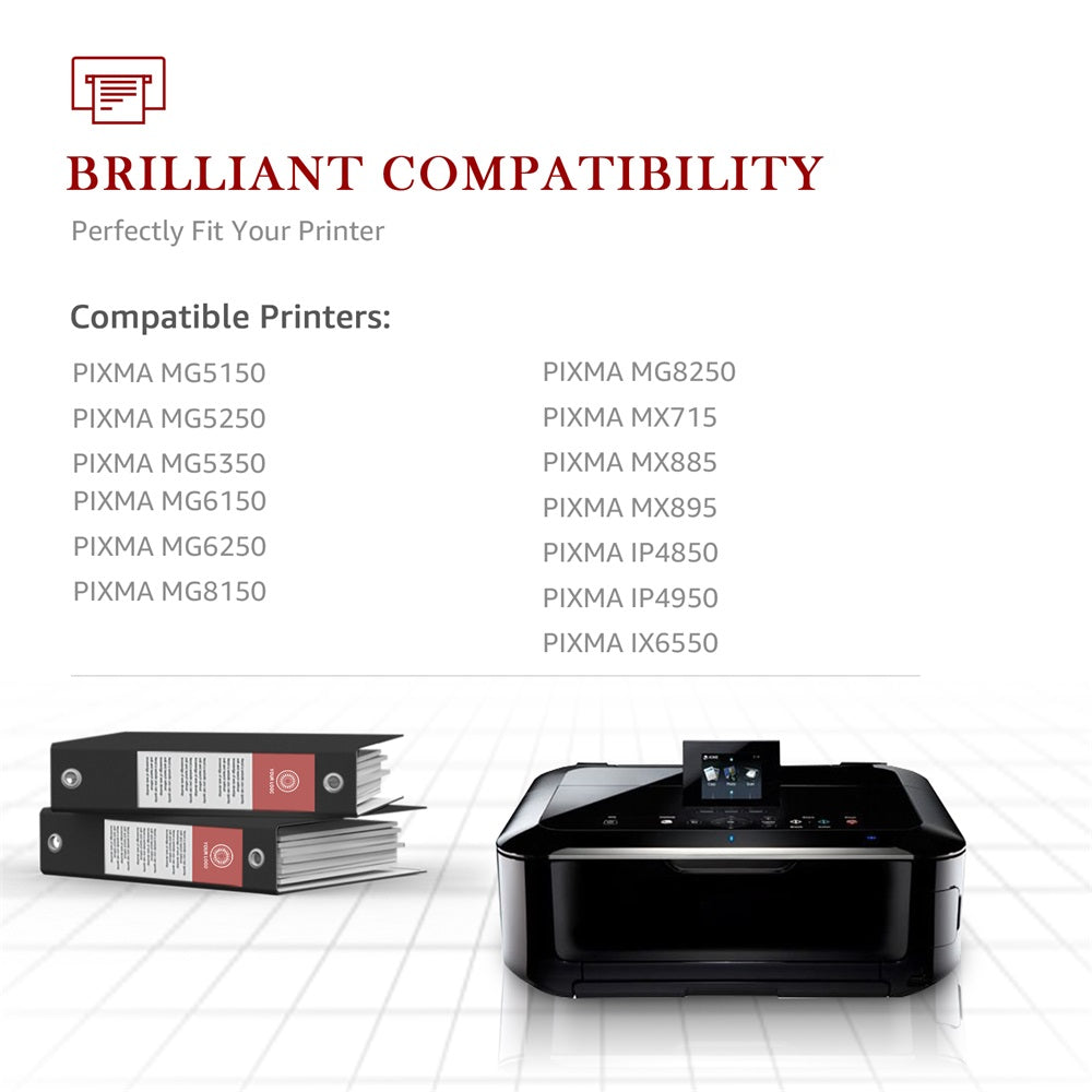 Bliver værre erosion Bevægelse Compatible Canon PGI-525 CLI-526 ink Cartridge -20 Pack – Toner Kingdom