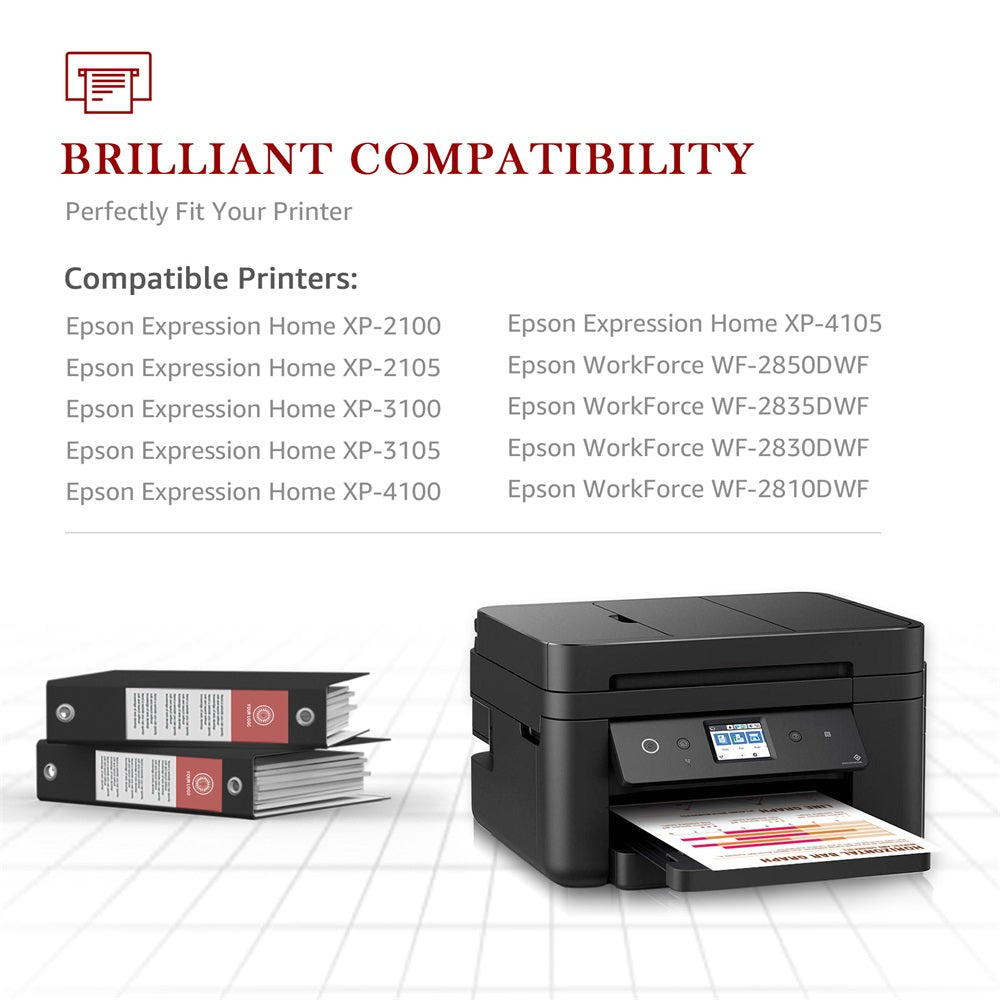 Denvoer 603XL Cartucce d'inchiostro compatibili per Epson 603 Cartucce  d'inchiostro per Expression Home XP-4155 XP-3100 XP-2100 XP-4150 XP-4105  XP-4100 XP-3155 XP-3150 XP-3105 XP-2155 (4-Pack) : : Informatica