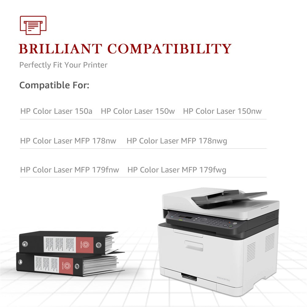 Genuine HP 117A Toner Cartridges - 4 Colour HP 117A Printer Cartridge Multipack - View #4