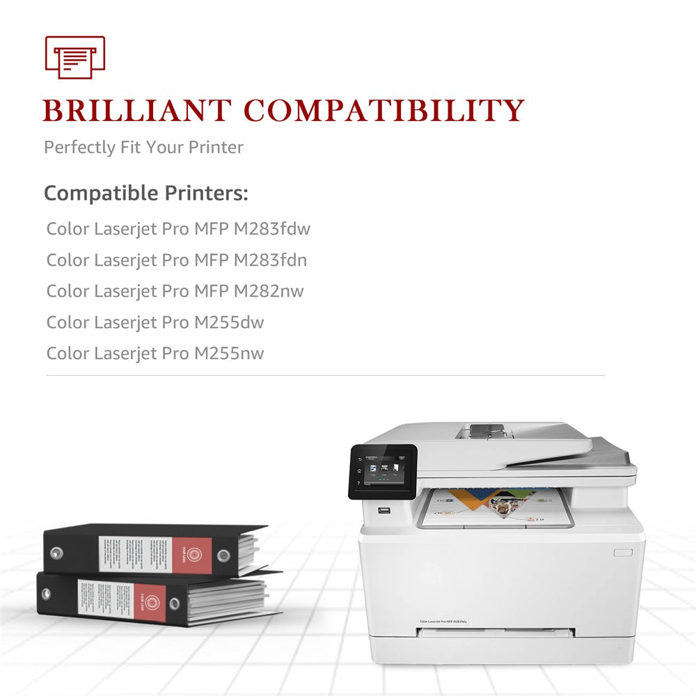 207X 207A (avec Puce) Cartouche De Toner Compatible Pour HP 207X 207A Color Laserjet Pro MFP M283fdw M255dw M282nw M283fdn M255nw W2210X W2211X W2212X W2213X Multipack ( Noir Cyan Magenta Jaune