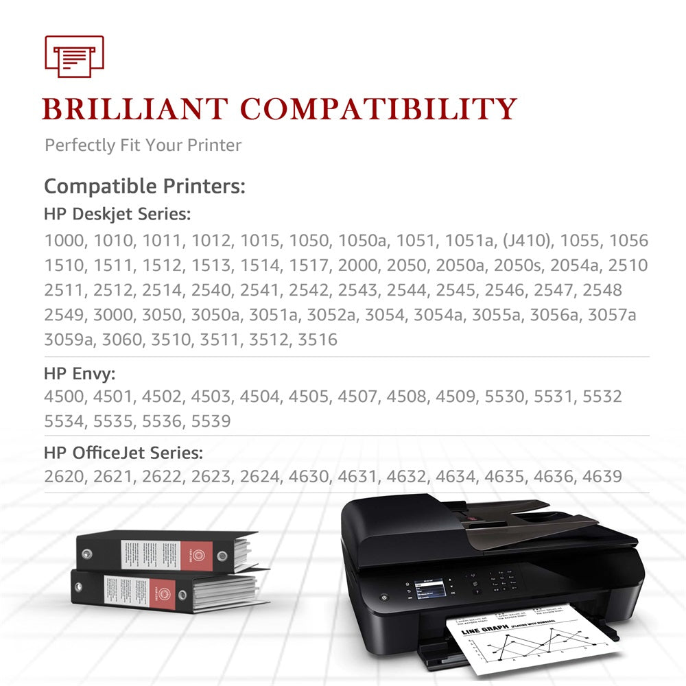 Leonardoda Formen Stue Compatible HP 301XL 301 Black Ink Cartridge -2 Pack – Toner Kingdom