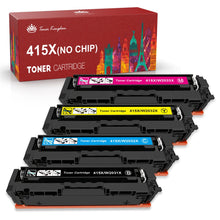 Load image into Gallery viewer,  Compatible HP 415X Toner Cartridge (No Chip) -4 Packs
