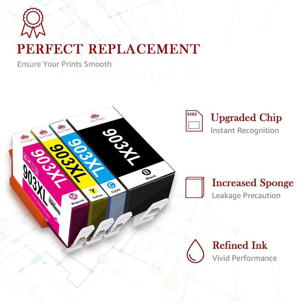 New upgrade 903 903XL compatible ink cartridge for hp Officejet